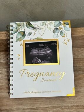 Pregnancy Journal with Gold Foil and Botanical Accents